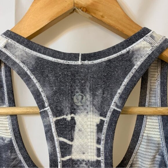 Lululemon Swiftly Tech Tank Tie Dye Heathered Black Size 6 - Picture 5 of 5